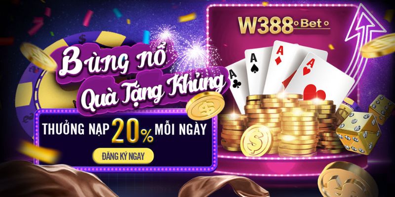 Điểm mặt khuyến mãi W388 khi gửi tiền từ lần thứ 2