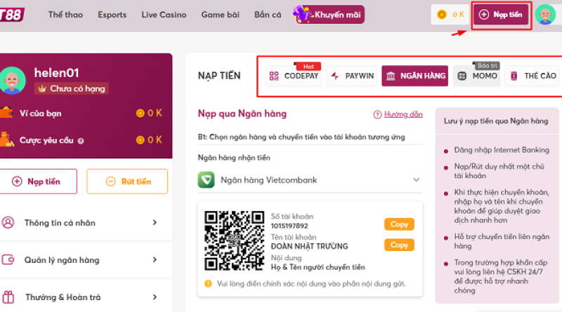 Nạp tiền net88 – Siêu tốc nhận quà bùng cháy