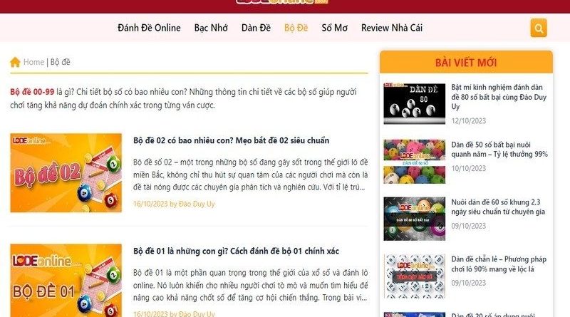 Giới Thiệu Website Tổng Hợp Kinh Nghiệm Lô Đề Online lodeonline68