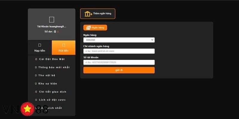 Hướng dẫn cụ thể các bước rút tiền vn88 đơn giản